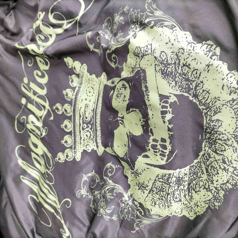 Juicy Couture ジューシークチュール 裏地総柄 N2-B 型 MA-1 ダウン フライト ジャケット ブルゾン 短丈 Y2K メンズ import:M