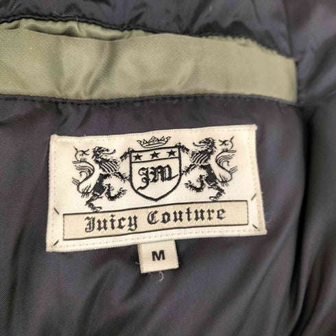 Juicy Couture ジューシークチュール 裏地総柄 N2-B 型 MA-1 ダウン フライト ジャケット ブルゾン 短丈 Y2K メンズ import:M