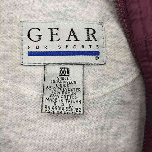 ギアフォースポーツ GEAR FOR SPORTS ナイロン ジップアップジャケット メンズ import:XXL