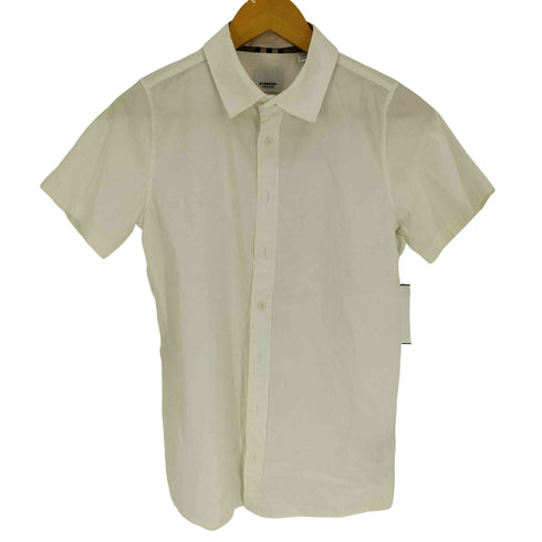 バーバリーロンドン BURBERRY LONDON 襟ノバチェック バックロゴプリント S/S レギュラーカラーシャツ メンズ 14Y 164