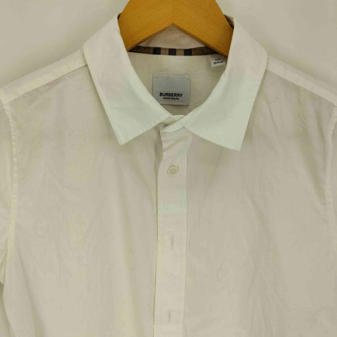 バーバリーロンドン BURBERRY LONDON 襟ノバチェック バックロゴプリント S/S レギュラーカラーシャツ メンズ 14Y 164