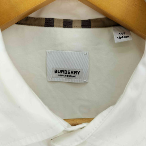 バーバリーロンドン BURBERRY LONDON 襟ノバチェック バックロゴプリント S/S レギュラーカラーシャツ メンズ 14Y 164
