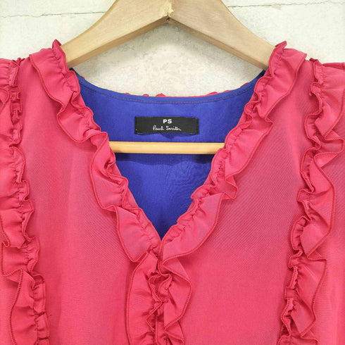 ピーエスポールスミス PS Paul Smith フリルデザインノースリーブブラウス レディース 40