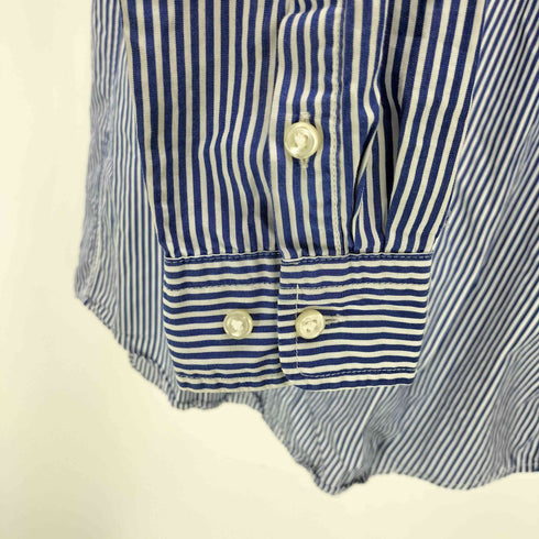 ラルフローレン RALPH LAUREN CUSTOM FIT ポニー 刺繍 ボタンダウン L/S ストライプ シャツ メンズ import:XL