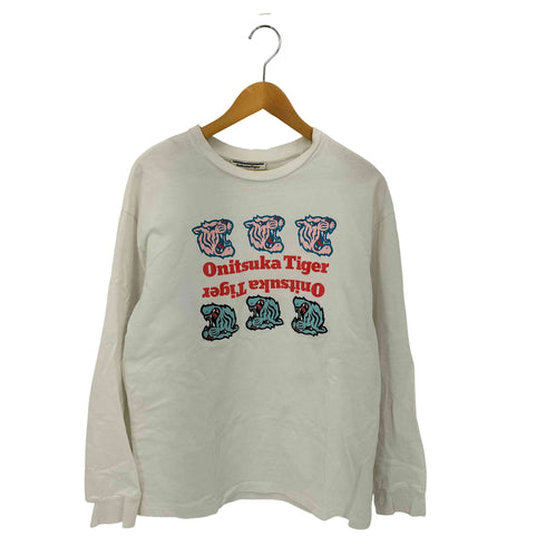オニツカタイガー ONITSUKA TIGER LONG SLEEVE GRAPHIC TEE タイガーグラフィックプリント クルーネック 長袖Tシャツ カットソー メンズ M