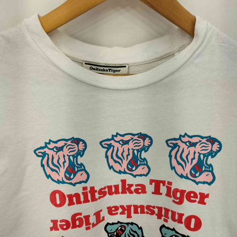オニツカタイガー ONITSUKA TIGER LONG SLEEVE GRAPHIC TEE タイガーグラフィックプリント クルーネック 長袖Tシャツ カットソー メンズ M