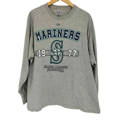 マジェスティック MAJESTIC 00s クルーネック 野球チーム プリント L/S Tシャツ メンズ import:XL