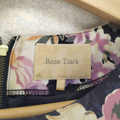 ローズティアラ Rose Tiara 袖切替花柄ワンピース レディース 42