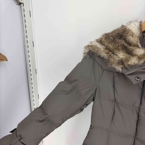 ベネトン BENETTON ジップアップ ファー ダウンコート レディース 40