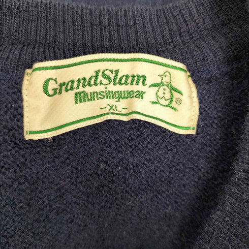 マンシングウェア GRANDSLAM MUNSINGWEAR Vネック ワンポイント刺繍 L/Sニット メンズ import:XL