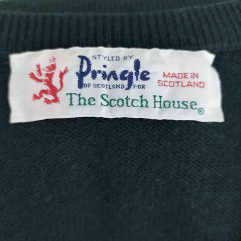 プリングル Pringle 90s スコットランド製 ウール 無地 L/S ニット セーター メンズ JPN:48