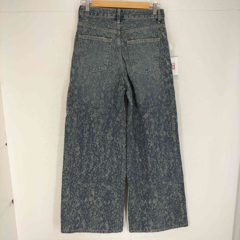 ザラ ZARA HIGH-RISE WIDE-LEG ダメージ加工 ジップフライデニムパンツ メンズ 34