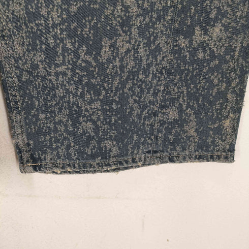 ザラ ZARA HIGH-RISE WIDE-LEG ダメージ加工 ジップフライデニムパンツ メンズ 34