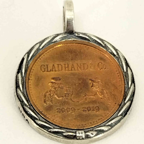 グラッドハンド GLADHAND Medal Charm 10th ANNIVERSARY STERLING刻印 メダルチャーム ネックレス トップ メンズ