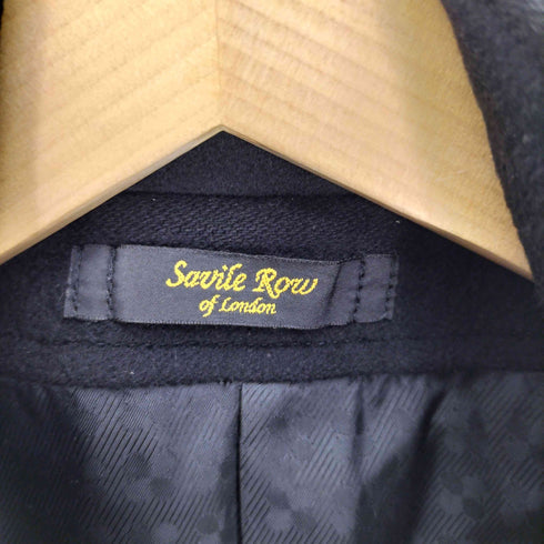 サヴィルロウ SAVILE ROW カシミヤ100% 比翼 スタンドカラー コート チンストラップ付き メンズ import:M