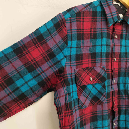 ノースウエストテリトリー NORTHWEST TERRITORY チェック 両胸フラップ レギュラーカラーシャツ メンズ import:M