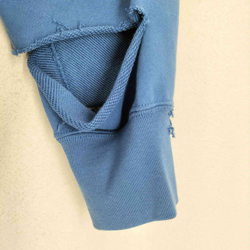 ユニクロ UNIQLO ダメージ加工クルーネックトレーナー メンズ XL