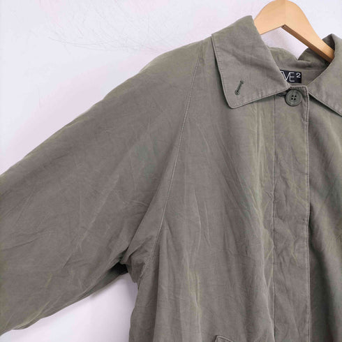 ピーチスキン ステンカラーコート レディース