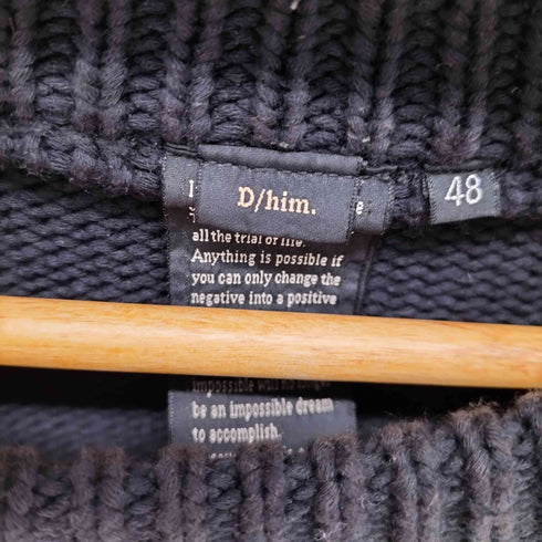 ダブルスタンダードクロージングヒム D/him 24AW スターモチーフインターシャニット メンズ 48