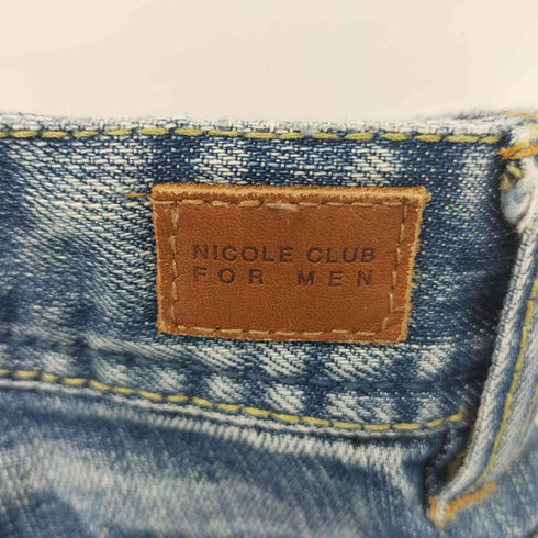 ニコルクラブフォーメン NICOLE CLUB FOR MEN 90-00s マルチポケット セミフレア ウォッシュドデニムパンツ Y2K VKEI JAPANESE LABEL メンズ 44