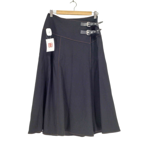 ポールスミス Paul Smith カウレザーベルト巻きスカート レディース 42