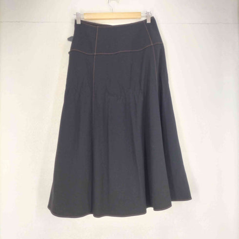 ポールスミス Paul Smith カウレザーベルト巻きスカート レディース 42