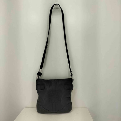 コーチ COACH シルバーバックル レザー ダッフル ショルダーバッグ レディース