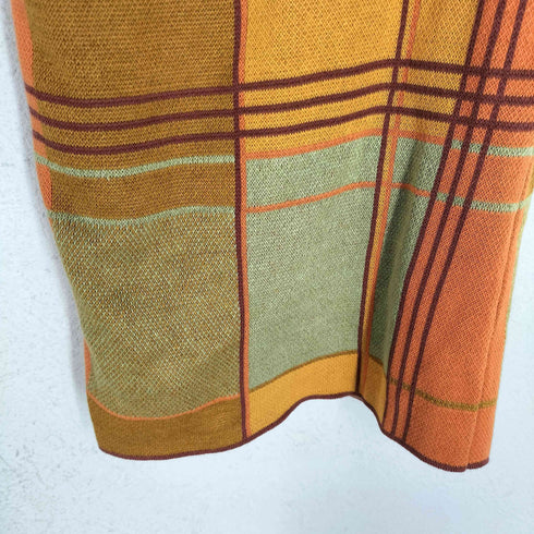 ポールスミス Paul Smith チェック柄リネン混フレアパンツ レディース M
