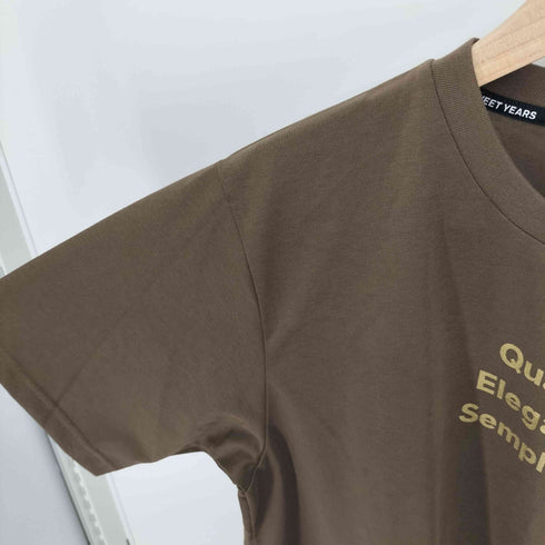 エスワイサーティトゥー SY32 by SWEET YEARS 両面プリント S/S クルーネック Tシャツ レディース JPN:S