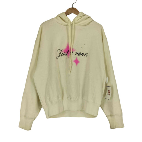 JUSTANOON ラインストーン&プリントデザインプルオーバーパーカー cool レディース F