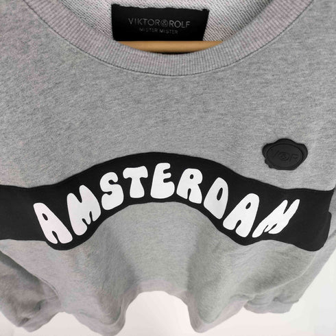 ヴィクターアンドロルフ VIKTOR&ROLF AMSTEROAM ロゴワッペン L/S クルーネック スウェット レディース FREE