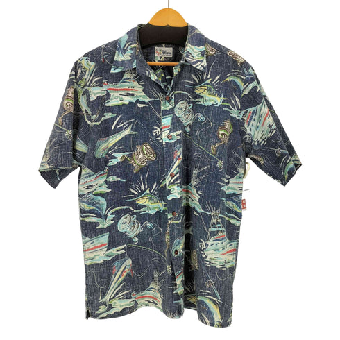 レインスプーナー Reyn Spooner 90s フィッシュ柄 S/S シャツ メンズ JPN:L