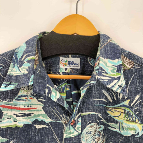 レインスプーナー Reyn Spooner 90s フィッシュ柄 S/S シャツ メンズ JPN:L