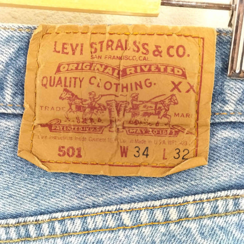リーバイス Levis 90S USA製 ボタン裏522刻印 501 デニムパンツ メンズ W34 L32