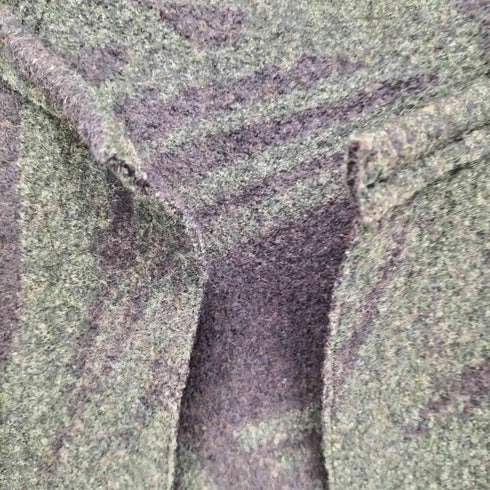 ゲンテン genten 総柄 ボタンレス ノーカラー ウールジャケット レディース JPN:40