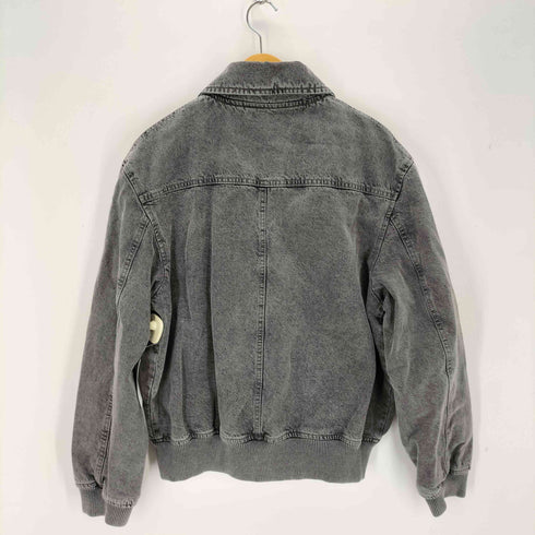 ザラ ZARA ブラックデニムボンバージャケット メンズ JPN:L