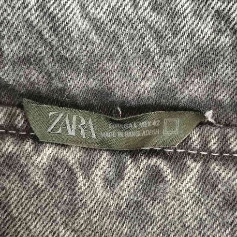 ザラ ZARA ブラックデニムボンバージャケット メンズ JPN:L