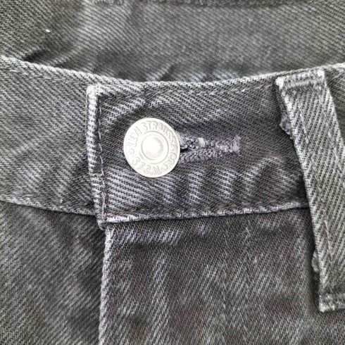 リーバイス Levis PREMIUM USA製 511 ジッパーフライ スリムフィット ブラックデニム スキニー レディース W28 L32