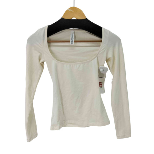 SKIMS SCOOP NECK LONG SLEEVE TOP 長袖カットソー レディース import:XS