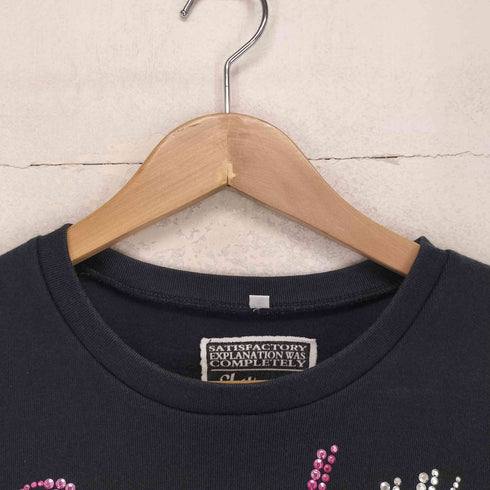 sky bomber mini ラインストーンデザイン S/S チビ Tシャツ Y2K レディース S