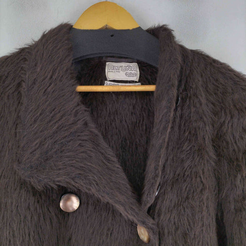 アニオナ AGNONA 90S MADE IN ITALY アルパカウール ダブル シャギーコート レディース