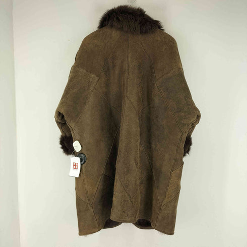 総柄 リアルムートンコート レディース