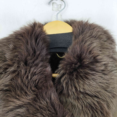 総柄 リアルムートンコート レディース