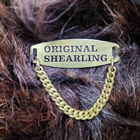 総柄 リアルムートンコート レディース