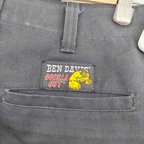 ベンデイビス BEN DAVIS GORILLA CUT ロゴボタン ポリコットン カットオフ ワイド バギー チノパンツ メンズ US:30-31