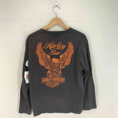 企業ロゴ両面プリント L/S Tシャツ レディース