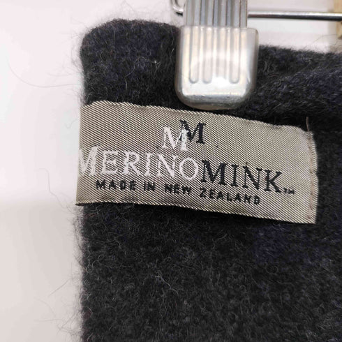 MERINOMINK ニュージーランド製 ストライプ マフラー レディース