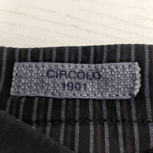 チルコロ1901 circolo 1901 裏地ストライプイージースラックス メンズ JPN:44