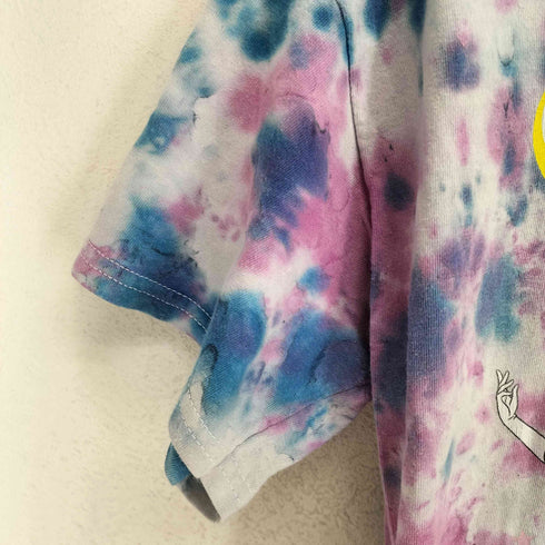 00S アニメプリントタイダイ染め S/S Tシャツ メンズ L