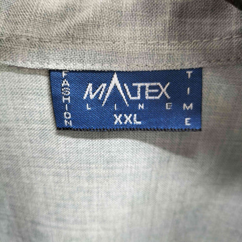 MALTEX 刺繍デザイン 比翼 ロングスリーブシャツ メンズ XXL